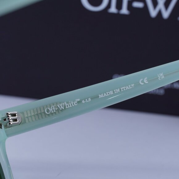 Off-White OERI143 LINCOLN 5355 Square Sunglasses – Transparent Sage/Green - Picture 8 of 10